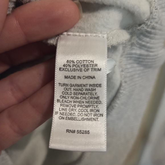 Express Women Cropped Sequin Lace Owl Heather Grey Pullover Sweater Size Small - Picture 4 of 5